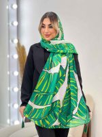 شال طرح برگ دو رنگ کد 4460 - تصویر 3