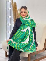 شال طرح برگ دو رنگ کد 4460 - تصویر 13