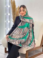 شال طرح برگ دو رنگ کد 4460 - تصویر 12