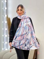 شال طرح برگ دو رنگ کد 4460 - تصویر 21