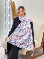 شال طرح برگ دو رنگ کد 4460 - تصویر 11