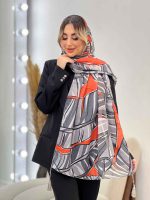 شال طرح برگ دو رنگ کد 4460 - تصویر 9