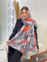 شال طرح برگ دو رنگ کد 4460 - تصویر 19