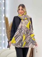 شال طرح برگ دو رنگ کد 4460 - تصویر 2