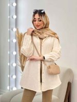 شومیز طرحدار لینن نچرال کد 4606 - تصویر 10