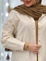 شومیز طرحدار لینن نچرال کد 4606 - تصویر 17