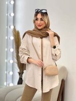 شومیز یقه سنگ دوزی کد 4355 - تصویر 5