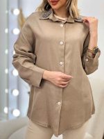 شومیز یقه سنگ دوزی کد 4355 - تصویر 8