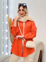 شومیز یقه سنگ دوزی کد 4355 - تصویر 2