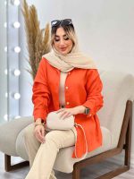شومیز یقه سنگ دوزی کد 4355 - تصویر 12