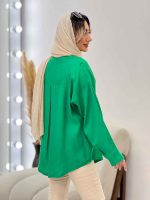 شومیز یقه سنگ دوزی کد 4355 - تصویر 16