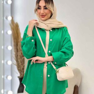 شومیز یقه سنگ دوزی کد 4355