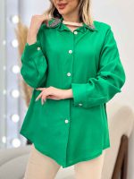 شومیز یقه سنگ دوزی کد 4355 - تصویر 11