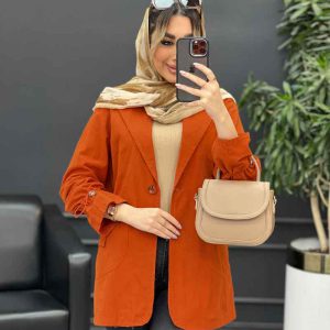 مانتو تک دکمه آستین گت کد 4576