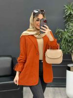 مانتو تک دکمه آستین گت کد 4576 - تصویر 7