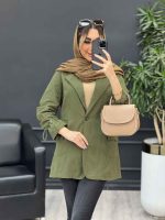مانتو تک دکمه آستین گت کد 4576 - تصویر 20