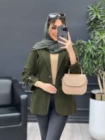 مانتو تک دکمه آستین گت کد 4576 - تصویر 5
