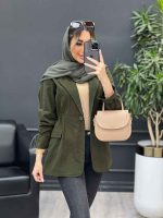 مانتو تک دکمه آستین گت کد 4576 - تصویر 14
