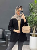 مانتو تک دکمه آستین گت کد 4576 - تصویر 3