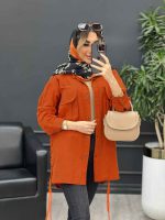 مانتو لینن جیب پیله بنددار کد 4577 - تصویر 14