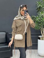 مانتو لینن جیب پیله بنددار کد 4577 - تصویر 11