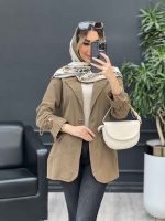 مانتو تک دکمه آستین گت کد 4576 - تصویر 2