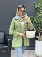 مانتو تک دکمه آستین گت کد 4576 - تصویر 11