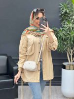 مانتو لینن جیب پیله بنددار کد 4577 - تصویر 10