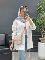 مانتو لینن جیب پیله بنددار کد 4577 - تصویر 8