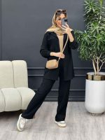 ست مانتو و شلوار کراش کد 4615 - تصویر 4