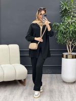 ست مانتو و شلوار کراش کد 4615 - تصویر 17