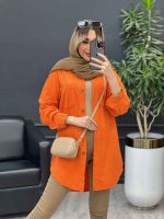مانتو پشت پیله دو جیب کد 4668 - تصویر 2
