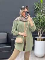 مانتو پشت پیله دو جیب کد 4668 - تصویر 20