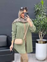 مانتو پشت پیله دو جیب کد 4668 - تصویر 5