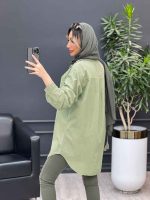 مانتو پشت پیله دو جیب کد 4668 - تصویر 16