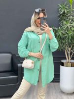 مانتو پشت پیله دو جیب کد 4668