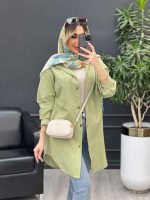 مانتو پشت پیله دو جیب کد 4668 - تصویر 8