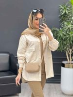 مانتو آستین برش دار دو جیب کد 4671 - تصویر 10