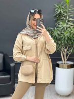 مانتو آستین برش دار دو جیب کد 4671 - تصویر 9