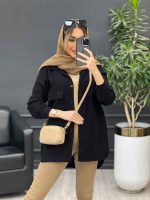 مانتو آستین برش دار دو جیب کد 4671 - تصویر 8