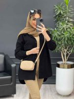 مانتو آستین برش دار دو جیب کد 4671 - تصویر 16