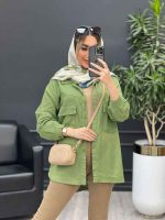مانتو آستین برش دار دو جیب کد 4671 - تصویر 3
