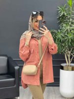 مانتو آستین برش دار دو جیب کد 4671 - تصویر 22