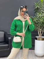 مانتو آستین برش دار دو جیب کد 4671 - تصویر 13