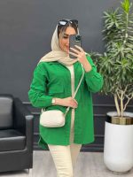 مانتو آستین برش دار دو جیب کد 4671 - تصویر 5