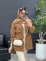 مانتو آستین برش دار دو جیب کد 4671 - تصویر 12
