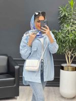 مانتو آستین برش دار دو جیب کد 4671 - تصویر 2