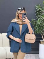 مانتو جیب نما دو دکمه کد 4669 - تصویر 5
