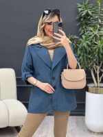 مانتو جیب نما دو دکمه کد 4669 - تصویر 15