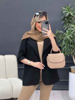 مانتو جیب نما دو دکمه کد 4669 - تصویر 4